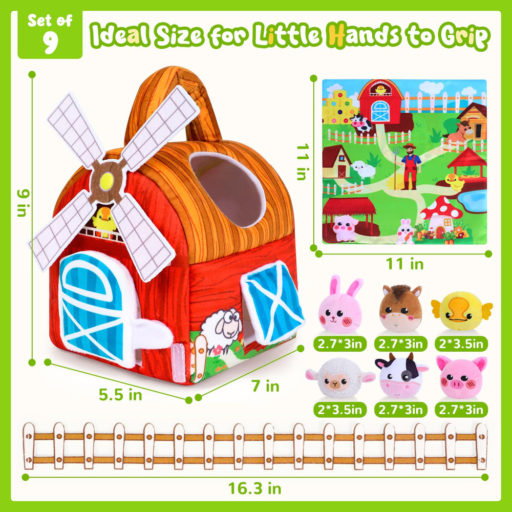 WETRBWEH Barn Farm fence boundary supports grasping and independent play.