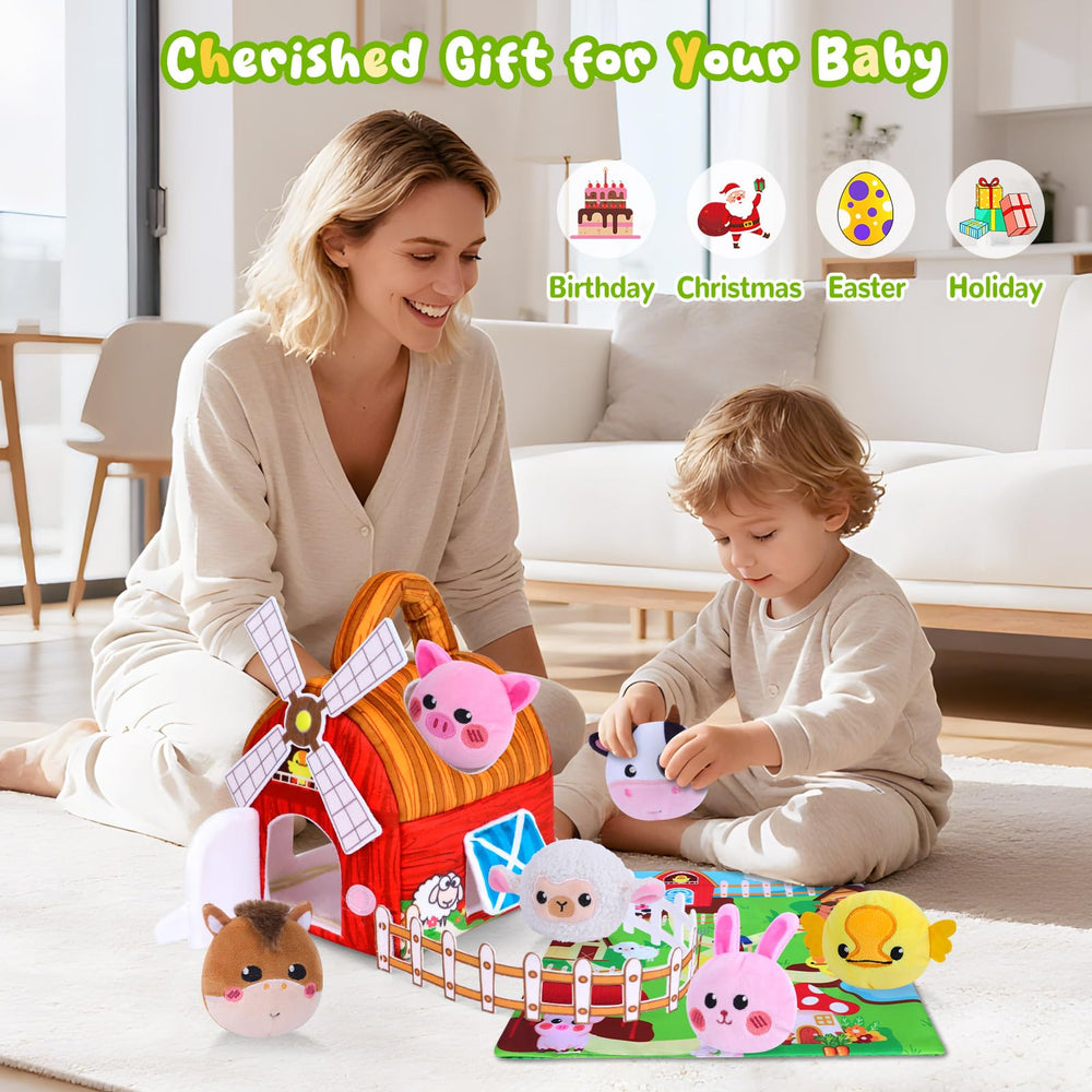 WETRBWEH Barn Farm Montessori inspired set supports early exploration and quiet independent play.