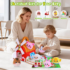 WETRBWEH Barn Farm Montessori inspired set supports early exploration and quiet independent play.