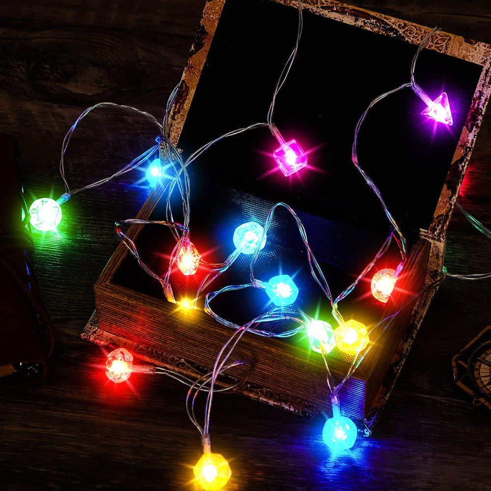 Wettarn dice string lights with 42 LEDs for vibrant party ambience