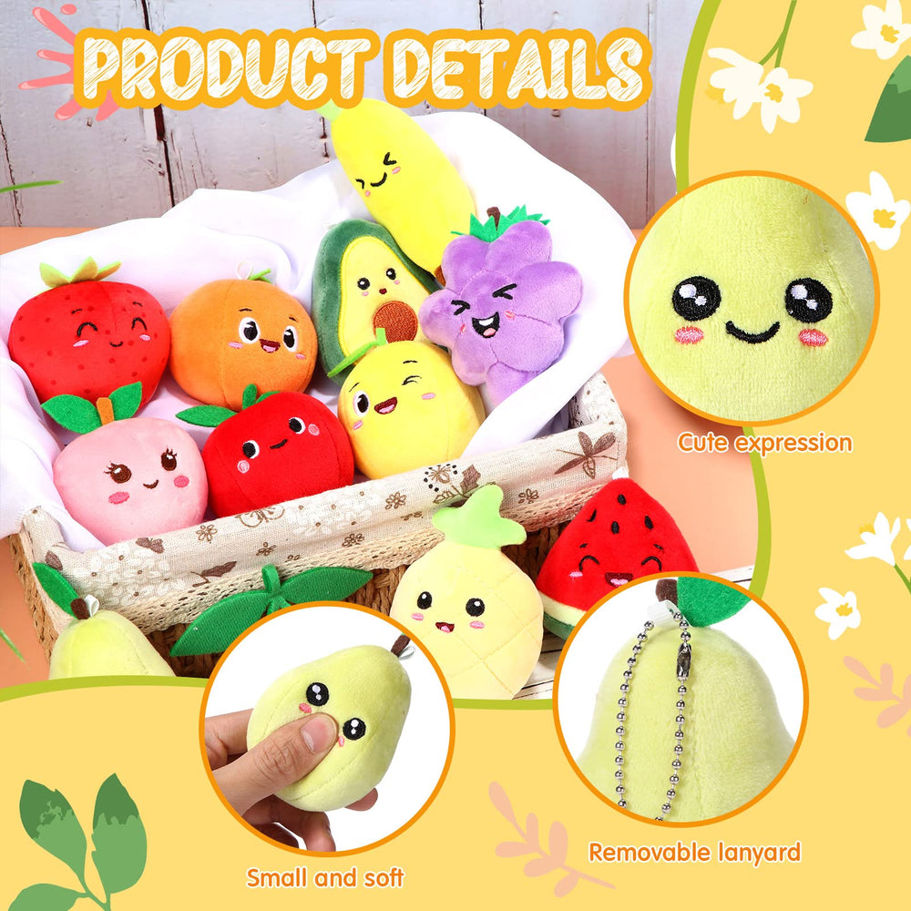 Wettarn fruit plush pineapple, a cute keychain or backpack charm.