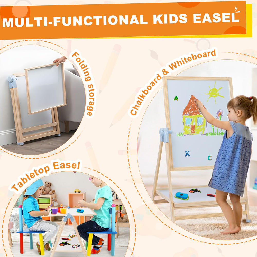 Weudear easel with magnetic letters 38 pieces for literacy play.
