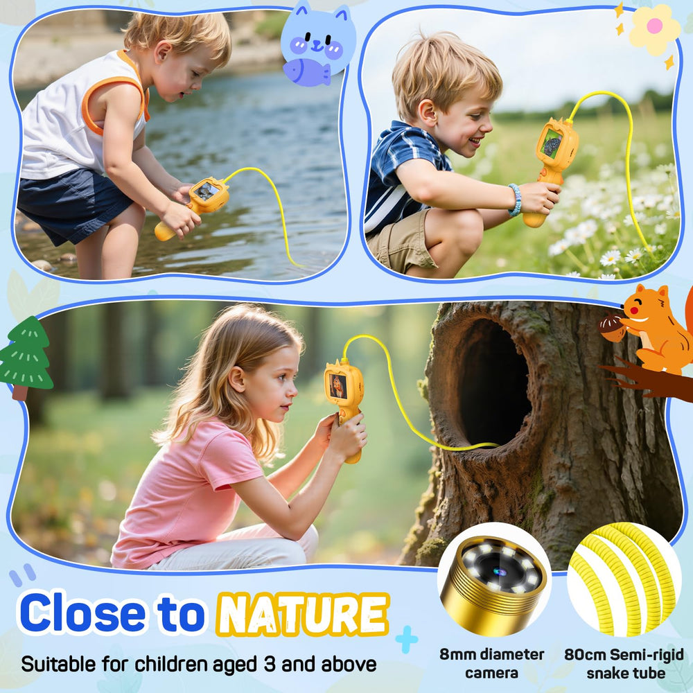 WEWAHIVER Endoscope IPX7 waterproof lens captures underwater life clearly.