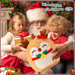 WEWILL Christmas Deer Plush in vacuum-sealed packaging, ready for gifting.
