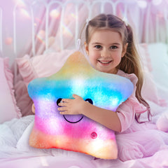Color cycling LED glow enhances a cozy kids room scene