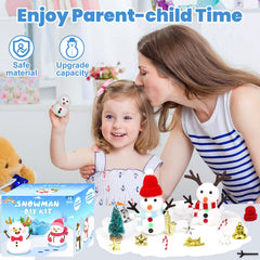 Wewwewa Snowman Kit decorations set with hats scarves and eyes