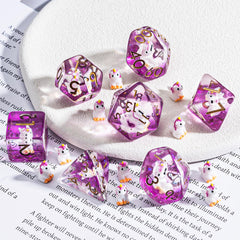 Weyano dice feature a mushroom motif inside, adding playful charm