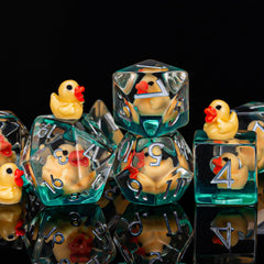 Weyano Resin D&D D12 dice in clear resin for bright visibility.