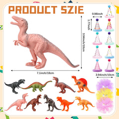 Weysat mini dinosaur hats add whimsy to cupcakes and desserts.