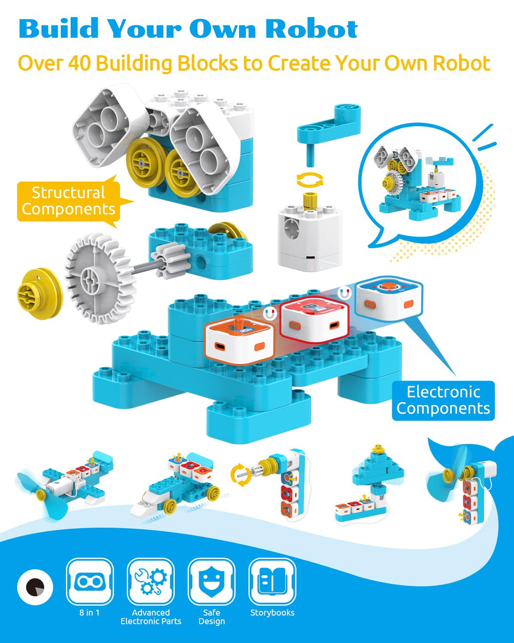 WhalesBot A1 sensor blocks for interactive learning