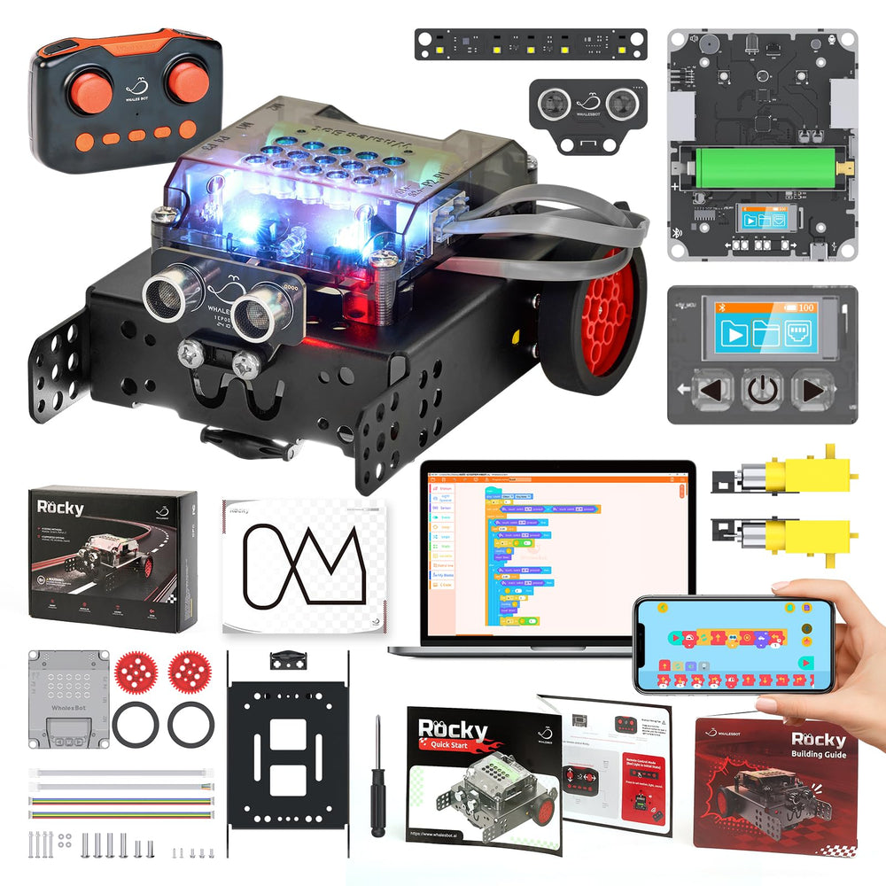WhalesBot Rocky robot car promo shows engaging remote control play and early STEM curiosity