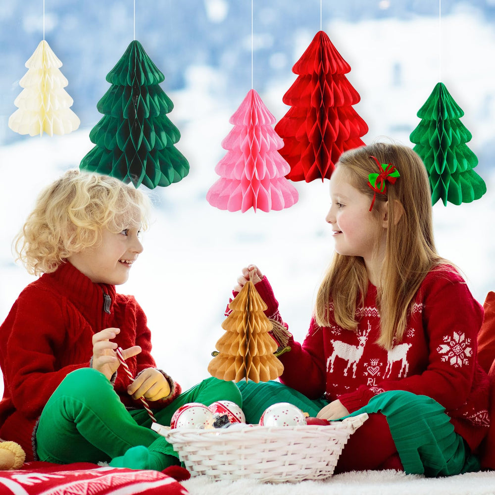 Whaline Christmas honeycomb centerpieces easy assembly for a quick setup.