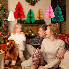 Whaline Christmas honeycomb table display for festive tabletop setup.