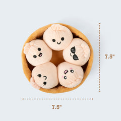 WHAT DO YOU MEME Emotional Support Dumplings desk decor on a workspace or shelf as playful companions.