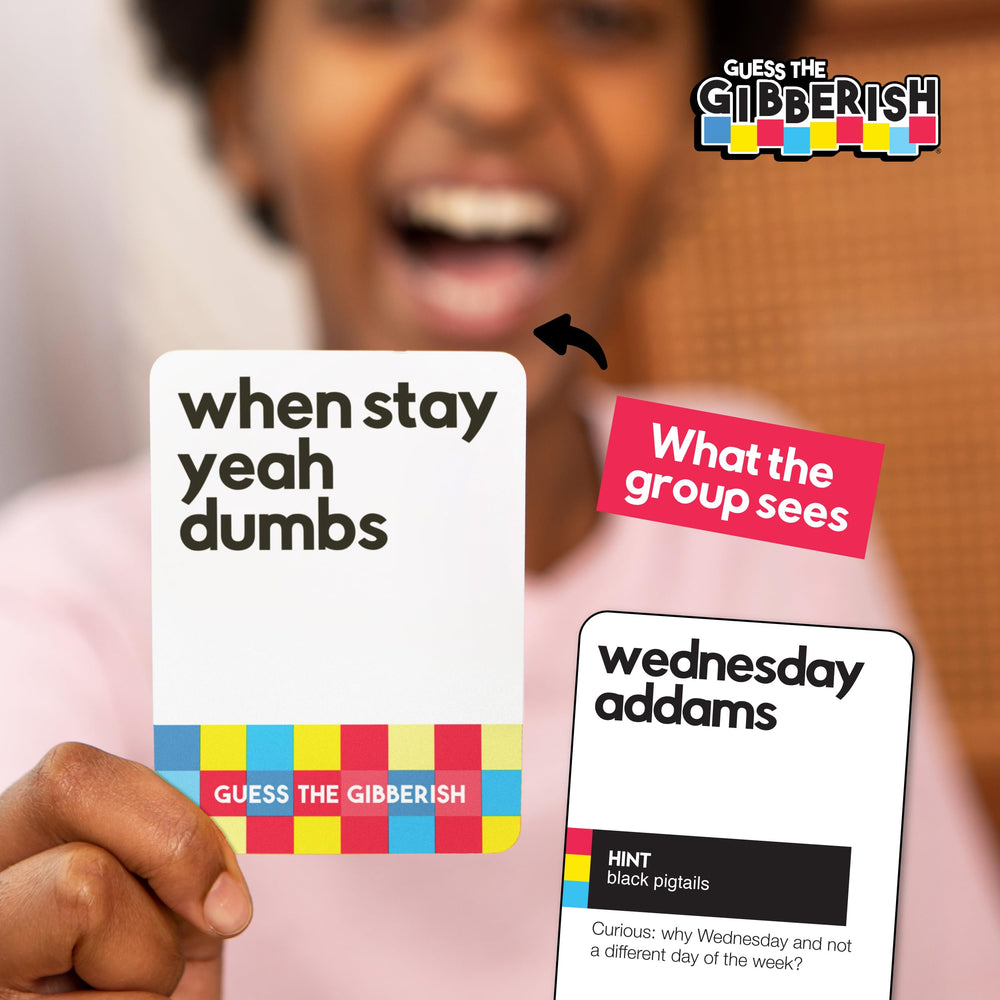 WHAT DO YOU MEME? Guess The Gibberish for family night play.