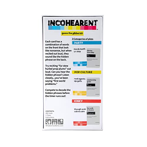 WHAT DO YOU MEME Incohearent Edition 2 playing cards with premium gloss finish