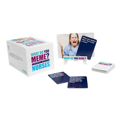 WHAT DO YOU MEME? Nurses Edition photo cards featuring nurse moments to inspire captions