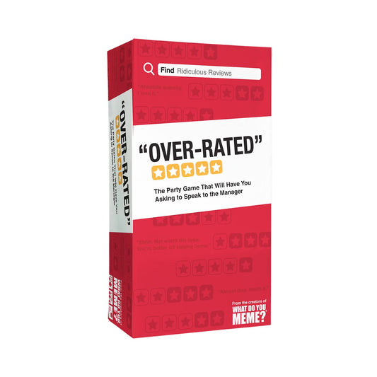 WHAT DO YOU MEME? Over-Rated box and cards fuel laughter at parties.
