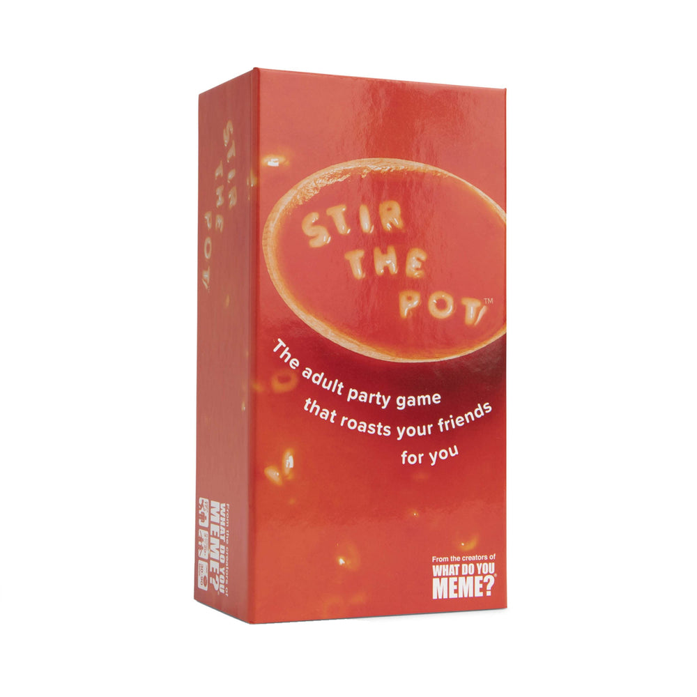 WHAT DO YOU MEME Stir The Pot cards spread for bold party banter