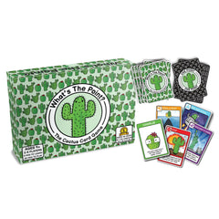 What's The Point? The Cactus Card Game cover art inviting family playtime and quick fun.