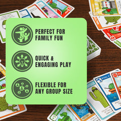 Group playing What's The Point? The Cactus Card Game sparks laughter and teamwork during family nights.