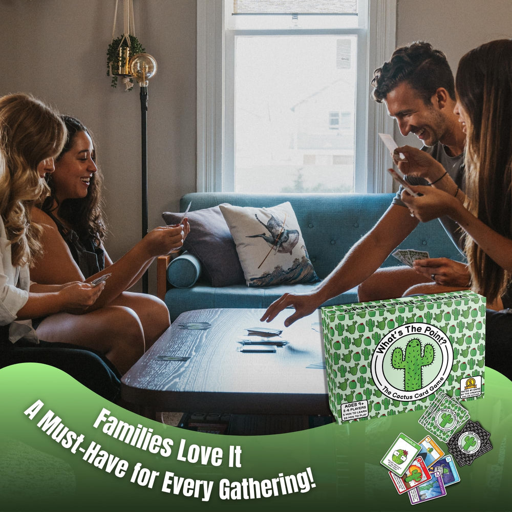 Kids and adults enjoy What's The Point? The Cactus Card Game with simple rules and fast rounds.