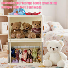WhelvePoo versatile organizer doubles as a display shelf for toys