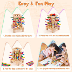 WhimsiPlay Ball at Top highlights balance and careful removal.