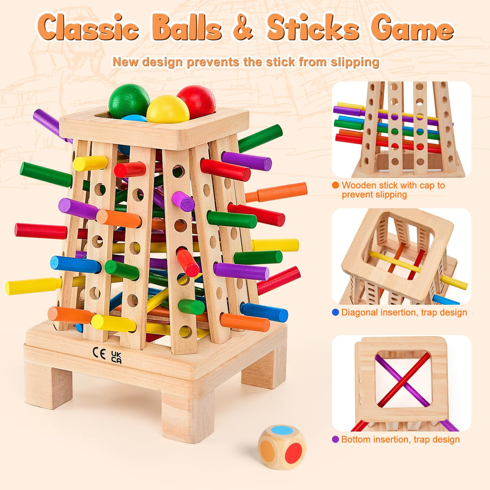 WhimsiPlay Colorful Sticks promote fine motor skill practice.