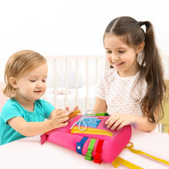 WHITE DOLPHIN TOYS Busy Board strap with numbers and shapes supports early counting
