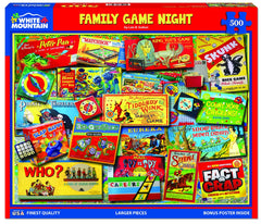 White Mountain 500-piece puzzle pieces close-up for easy handling.