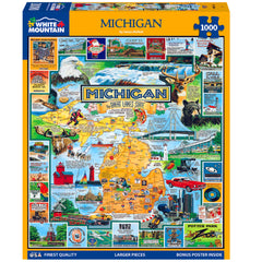 White Mountain Best of Michigan puzzle box front – family-friendly entertainment