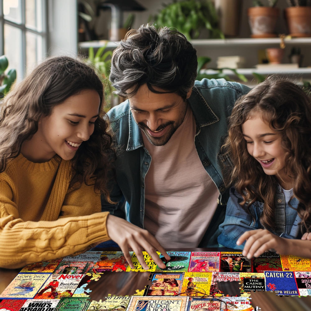 White Mountain Best Sellers family assembly scene with friends enjoying puzzle time.