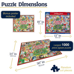 White Mountain puzzle used as a family activity for all ages.