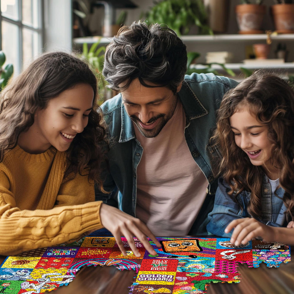 White Mountain Favorite Cereal Puzzle assembled layout showing 24x30 inch size.