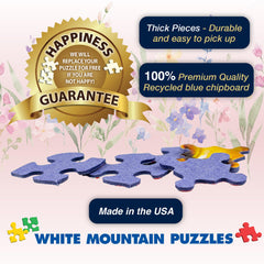 White Mountain finished 24x30 puzzle shows a complete, satisfying result.