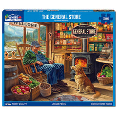 White Mountain General Store puzzle with large pieces, easier to handle