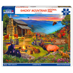 White Mountain Great Smoky Park puzzle cover—family-friendly landscape for game night