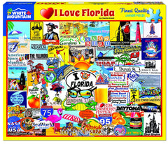 White Mountain I Love Florida 1000-piece puzzle with engaging, detailed scenery