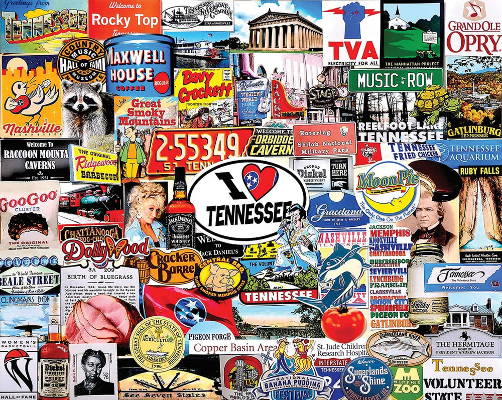 White Mountain I Love Tennessee pieces close-up highlighting thick, easy-to-handle parts