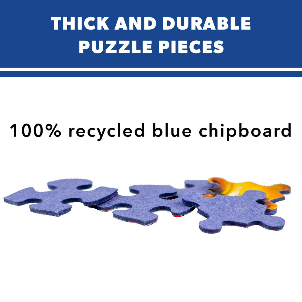 White Mountain I Love Virginia puzzle poster included for quick reference during assembly.