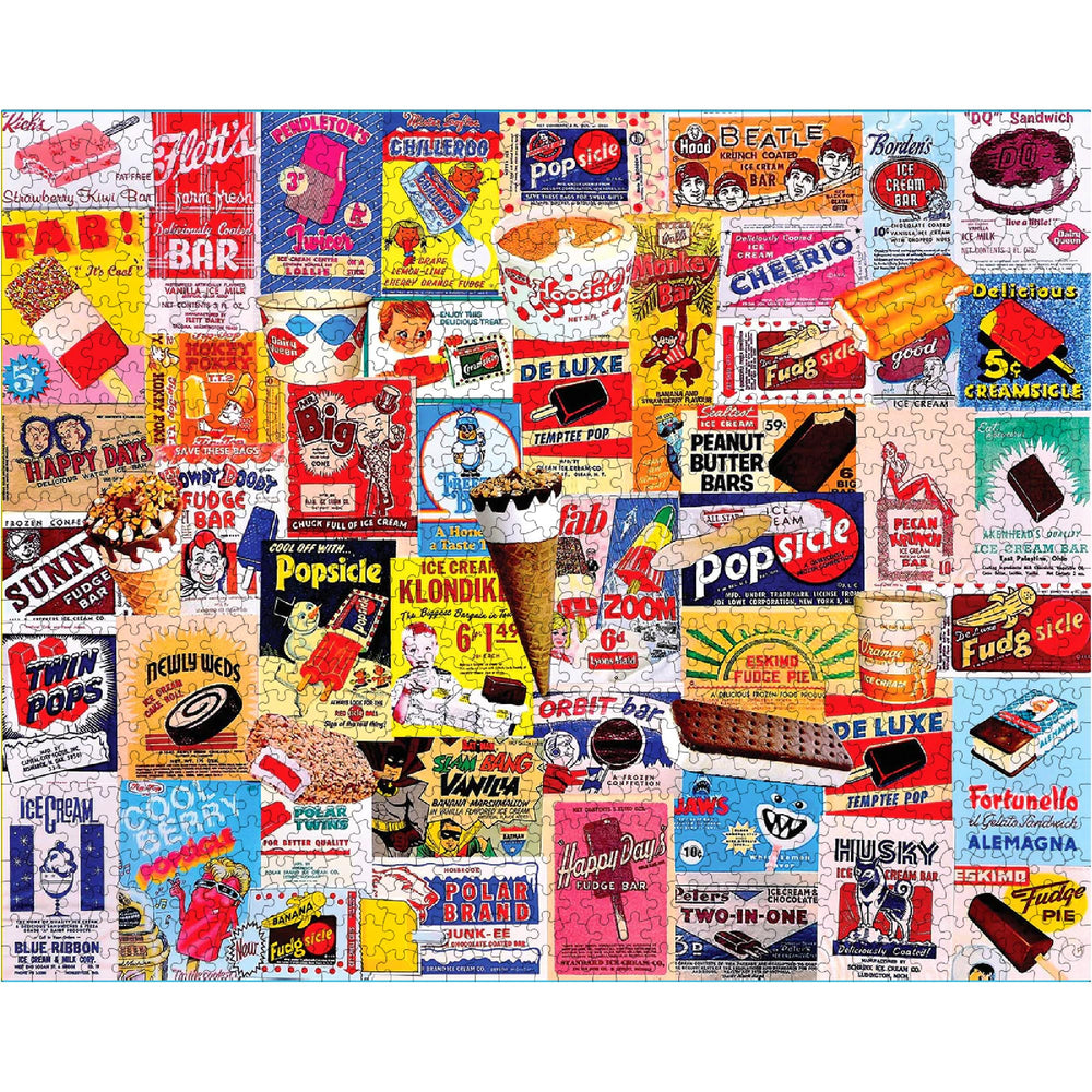 White Mountain Ice Cream Bars finished size 24x30 showing a satisfying collage