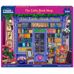 White Mountain The Little Book Shop puzzle cover showing inviting bookstore ambiance for cozy evenings