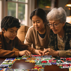 White Mountain Moher cliffs puzzle image encourages family bonding activities.