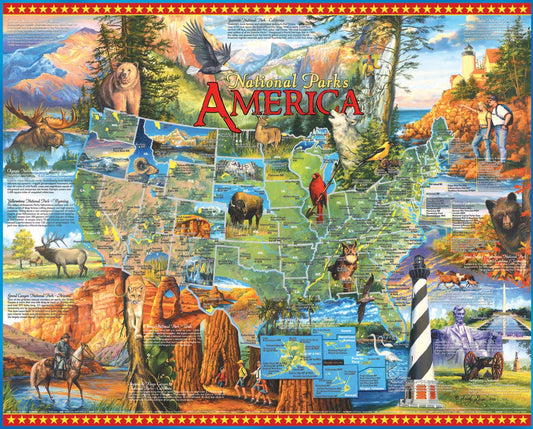 White Mountain National Parks puzzle map scene encourages family bonding and exploration
