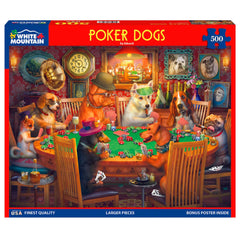 White Mountain Poker Dogs expressive faces show humorous personalities during assembly.