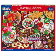 White Mountain puzzle frosted cookies highlights festive baking moments together.