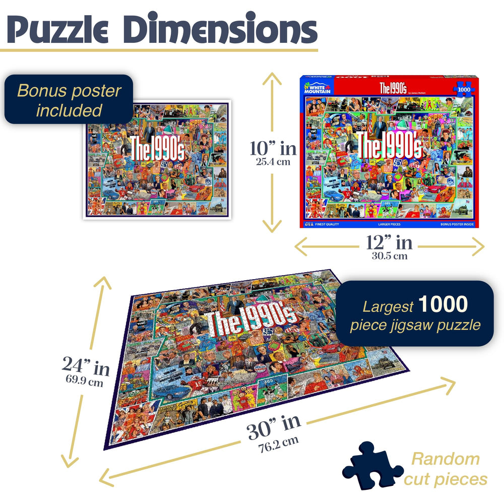 White Mountain 1990s puzzle box lid stand in use