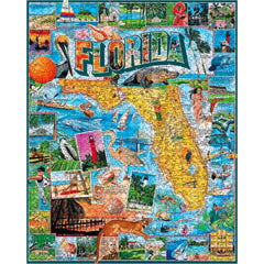 Close-up of tropical foliage in White Mountain Florida puzzle inspires relaxing moments.