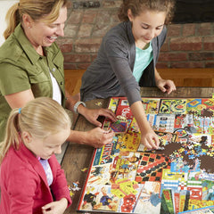 White Mountain Puzzles included poster helps reference the completed image.